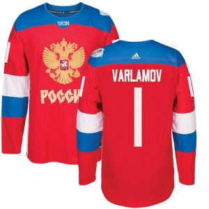 Kinder Team Russland #1 Semyon Varlamov Authentic Rot Auswärts 2016 World Cup